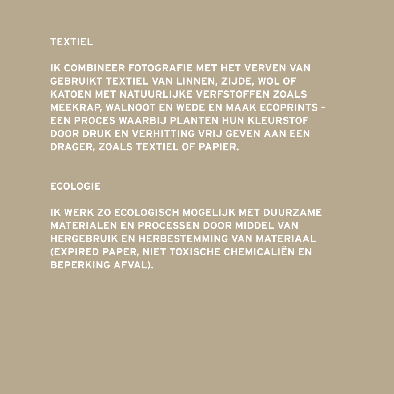 Textiel-Ecologie